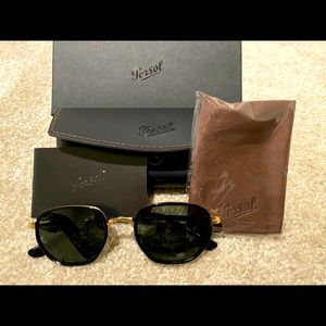 Persol Black and Gold Sunglasses NWOT